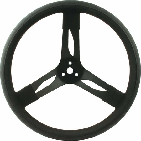 POWERHOUSE Steel Steering Wheel - 15 in. - Black PO3074318